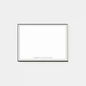 Simple Basic Personalize Black Border Stationery ポストイット (正面)