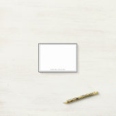 Simple Basic Personalize Black Border Stationery ポストイット (デスク上)