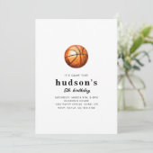 Simple Basketball Birthday Invitation 招待状 (スタンド正面)
