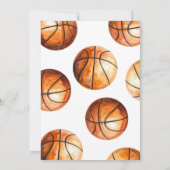 Simple Basketball Birthday Invitation 招待状 (裏面)