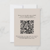 Simple Beige Meal Choice Wedding RSVP Card (裏面)