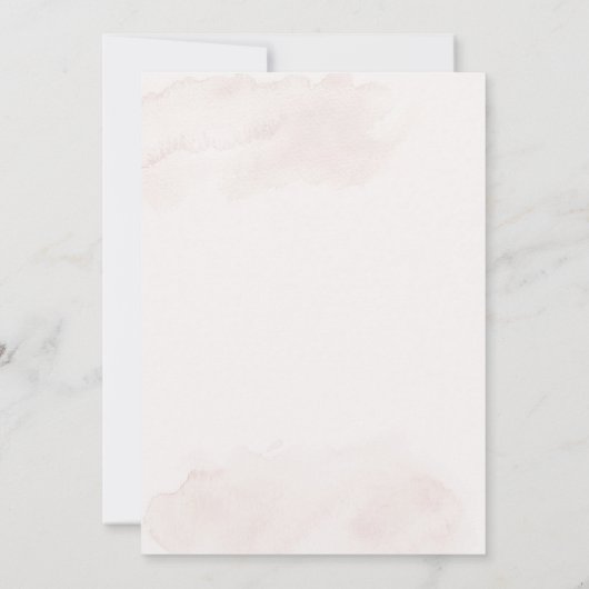 Simple beige Spanish baptism 招待状 (裏面)