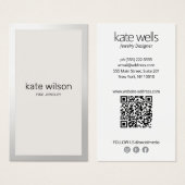 Simple Beige taupe Silver Border (正面&裏面)