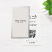 Simple Beige taupe Silver Border (デスク)