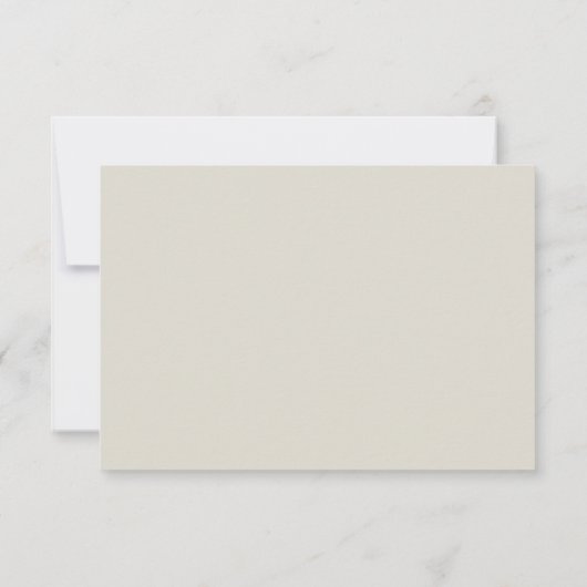 Simple Beige Wedding RSVP with Menu Options  (裏面)