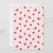 Simple Berry Sweet Strawberry Themed Baby Shower 招待状 (裏面)