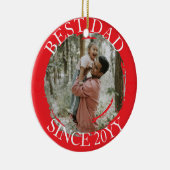 Simple Best Dad Merry Christmas セラミックオーナメント (右)