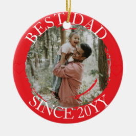 Simple Best Dad Merry Christmas セラミックオーナメント