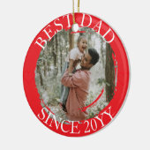 Simple Best Dad Merry Christmas セラミックオーナメント (左)