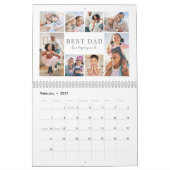 Simple Best Dad Photo Collage カレンダー (2月 2027)