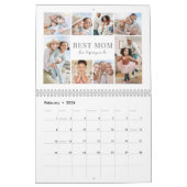 Simple Best Mom Photo Collage カレンダー (2月 2026)