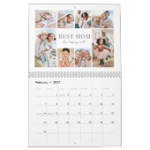 Simple Best Mom Photo Collage カレンダー (2月 2027)