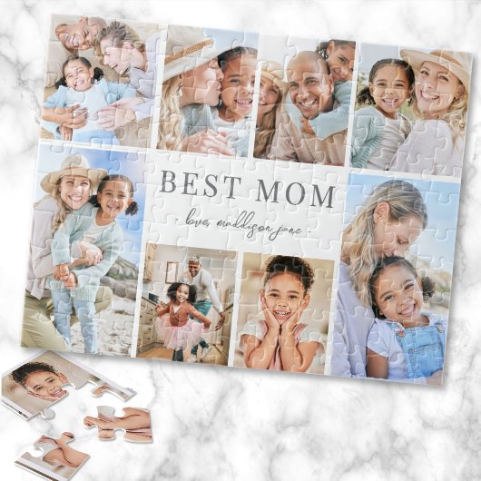 Simple Best Mom Photo Collage ジグソーパズル