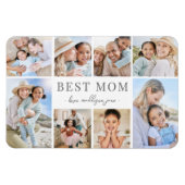 Simple Best Mom Photo Collage マグネット (横)