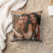 Simple Besties Create Your Own Photo Modern Script クッション (ブランケット)