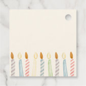 Simple Birthday Candles Classic Party フェイバータグ (裏面)