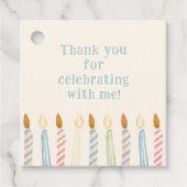 Simple Birthday Candles Classic Party フェイバータグ (正面)