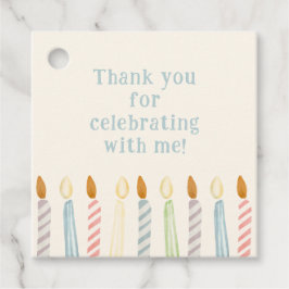 Simple Birthday Candles Classic Party フェイバータグ