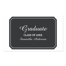 Simple Black エレガント Graduation Stickers