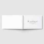 Simple Black and White Clean Wedding ゲストブック (全面)