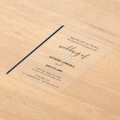 Simple Black and White Formal Wedding - Custom アクリル招待状 (レイダウン)