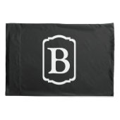 Simple Black and White Framed Monogram 枕カバー (裏面)
