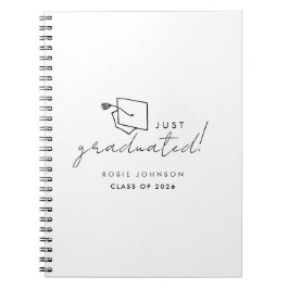 Simple Black and White Graduation ノートブック