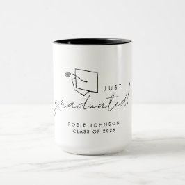 Simple Black and White Graduation Mug Gift マグカップ