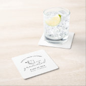 Simple Black and White Graduation Paper Coasters スクエアペーパーコースター (インサイチュ)