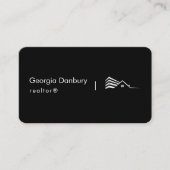 Simple Black and White Luxury Realtor  名刺 (正面)