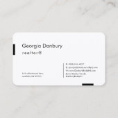 Simple Black and White Luxury Realtor  名刺 (裏面)