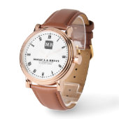 Simple Black and White Monogram Couple Names 腕時計 (傾斜)