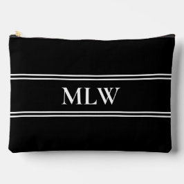 Simple Black and White Monogram Template アクセサリーポーチ