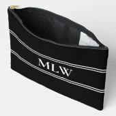 Simple Black and White Monogram Template アクセサリーポーチ (見開き)