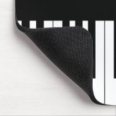 Simple Black and White Piano Keyboard マウスパッド (コーナー)