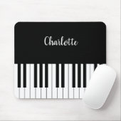 Simple Black and White Piano Keyboard マウスパッド (マウス)