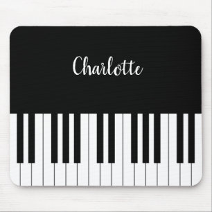 Simple Black and White Piano Keyboard マウスパッド
