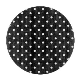 Simple black and white polka dots カッティングボード