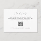 Simple Black and White QR Code Clean Wedding エンクロージャーカード (正面)