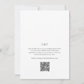 Simple Black and White QR Code Clean Wedding 招待状 (裏面)