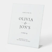 Simple Black and White Wedding Welcome  台座サイン (正面)
