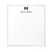 Simple Black Bow Border Script Custom Name Script ノートパッド (正面)