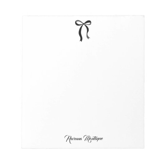 Simple Black Bow Script Custom Name Script ノートパッド (正面)