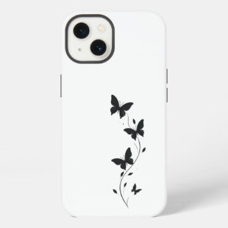 Simple black butterflies iPhone 13ケース