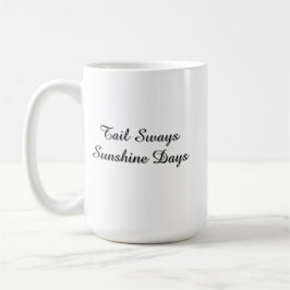 Simple Black Cat Illustration Cute Kawaii Cat コーヒーマグカップ