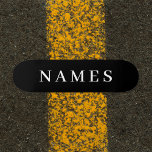 Simple Black Custom Add Your Name Elegant スケートボード<br><div class="desc">Simple Black Custom Add Your Name Elegant Design for Anyone.</div>