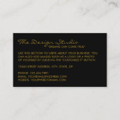 Simple Black & Gold Foil Effect 名刺 (裏面)