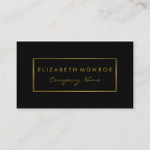Simple Black & Gold Foil Effect 名刺 (正面)