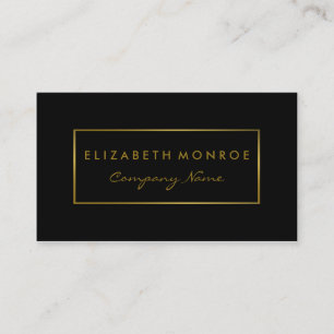 Simple Black & Gold Foil Effect 名刺