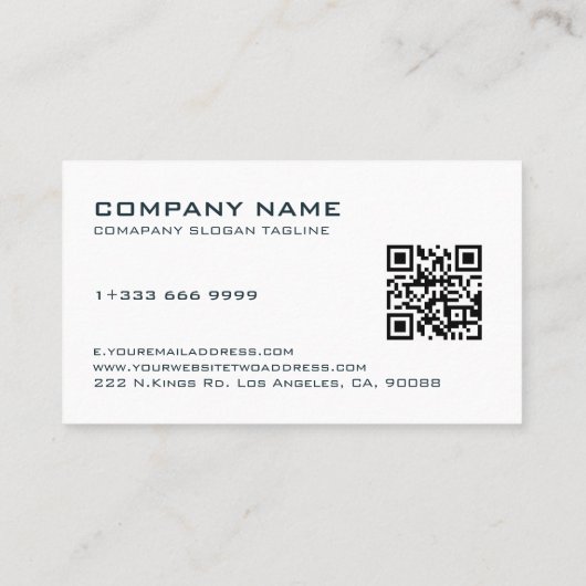 Simple Black Metallic Look  名刺 (裏面)